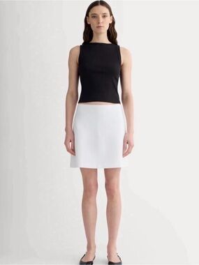 Classic White A-Line Skirt